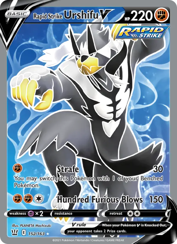 Rapid Strike Urshifu V Ultra Rare Pokemon card #152 from Battle Styles