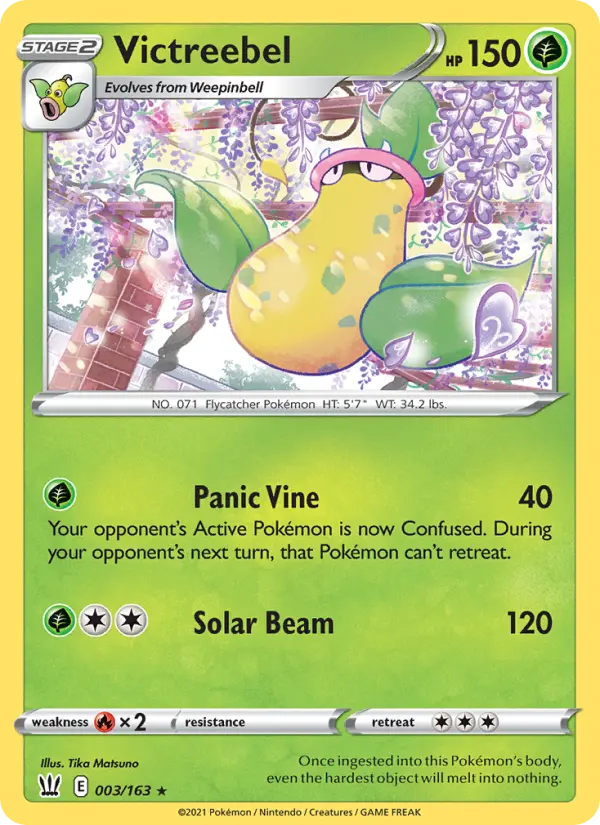 Victreebel Rare Pokemon card #3 from Battle Styles