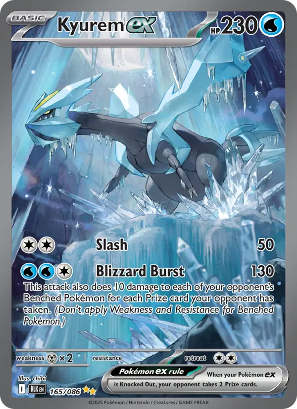 Kyurem ex Special illustration rare Pokemon card #165 from Black Bolt