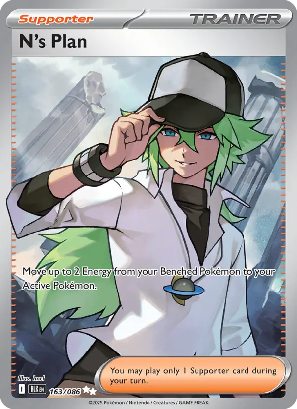 N's Plan Ultra Rare Pokemon card #163 from Black Bolt