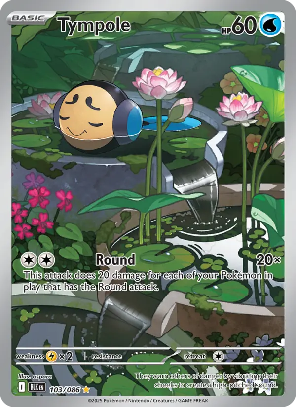 Tympole Illustration rare Pokemon card #103 from Black Bolt