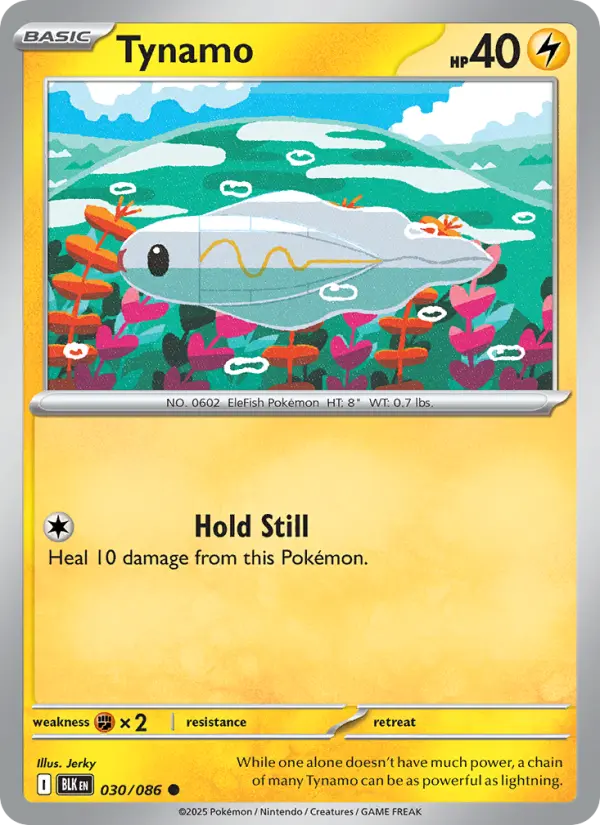 Tynamo Common Pokemon card #030 from Black Bolt