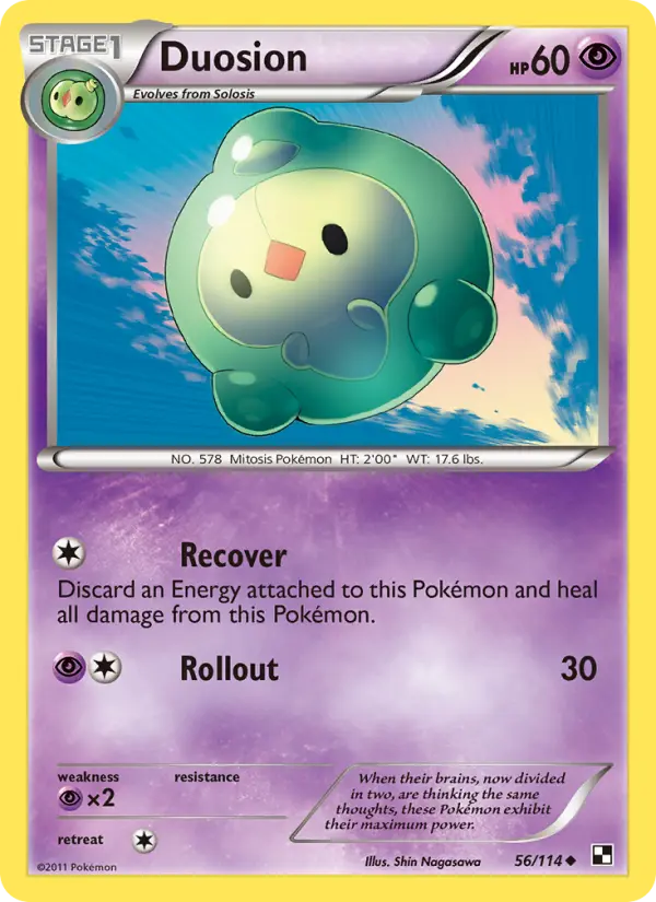 Duosion Uncommon Pokemon card #56 from Black & White