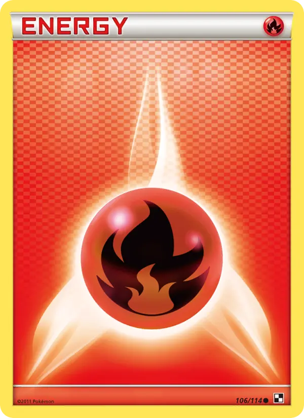 Fire Energy Common Pokemon card #106 from Black & White