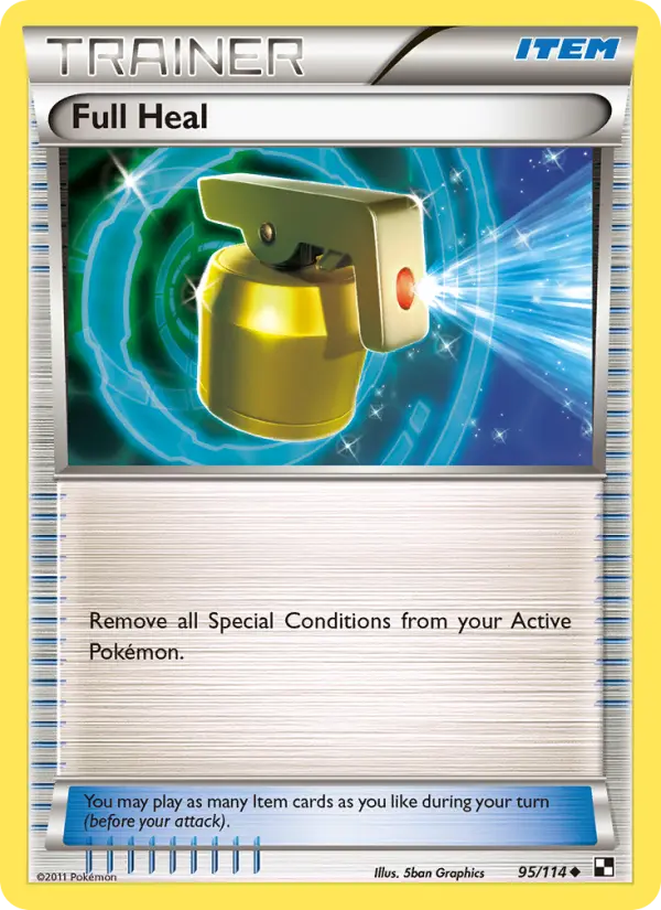 Full Heal Uncommon Pokemon card #95 from Black & White