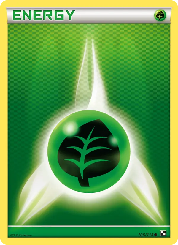Grass Energy Common Pokemon card #105 from Black & White