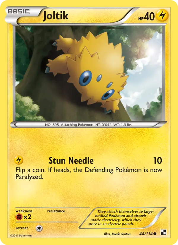 Joltik Common Pokemon card #44 from Black & White