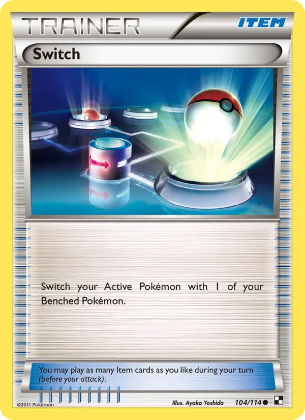 Switch Common Pokemon card #104 from Black & White