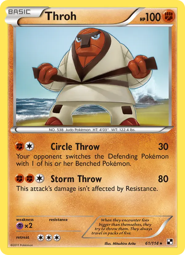 Throh Rare Pokemon card #61 from Black & White