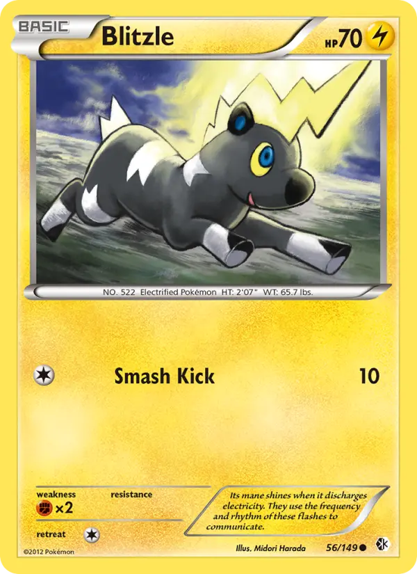 Blitzle Common Pokemon card #56 from Boundaries Crossed