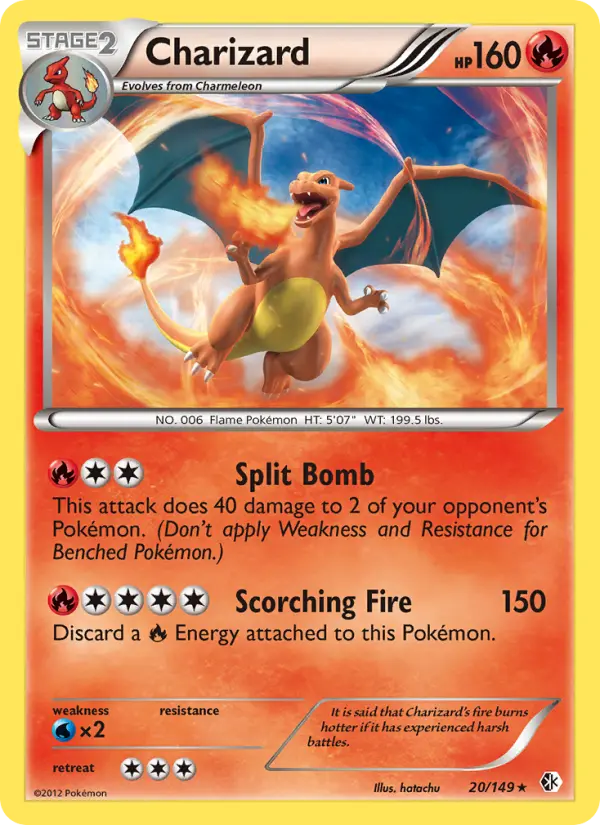 Charizard Rare Pokemon card #20 from Boundaries Crossed