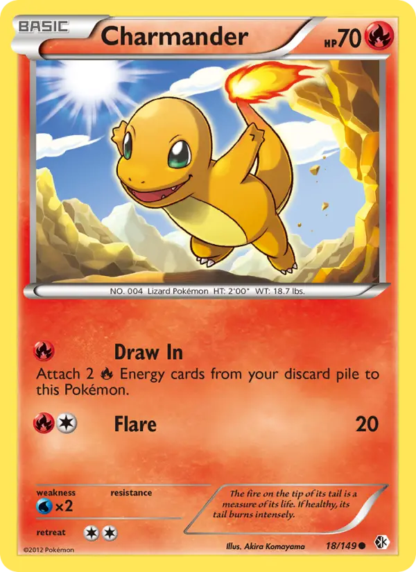 Charmander Common Pokemon card #18 from Boundaries Crossed