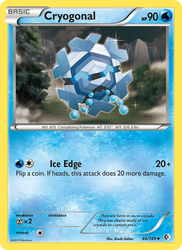 Cryogonal Uncommon Pokemon card #46 from Boundaries Crossed