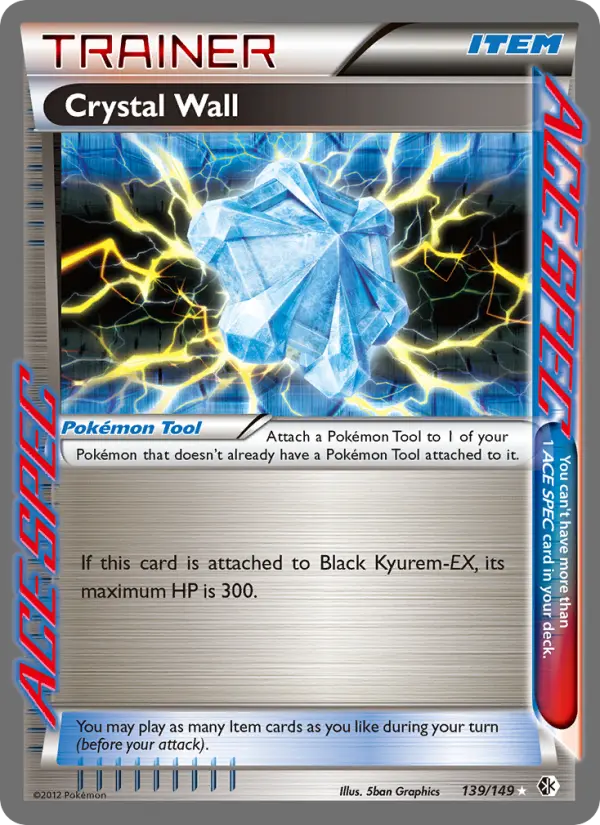 Crystal Wall Rare Pokemon card #139 from Boundaries Crossed