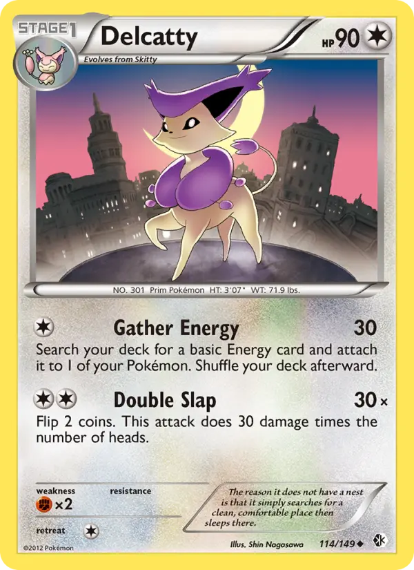 Delcatty Uncommon Pokemon card #114 from Boundaries Crossed