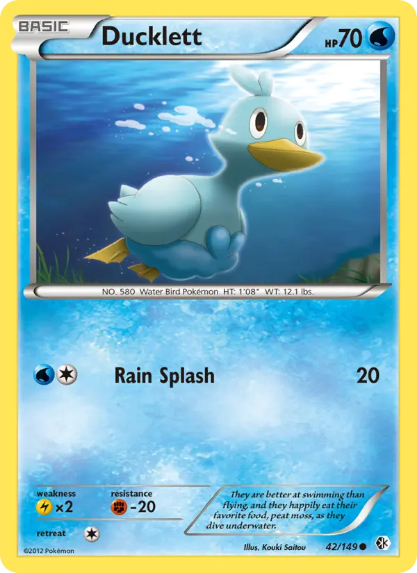 Ducklett Common Pokemon card #42 from Boundaries Crossed