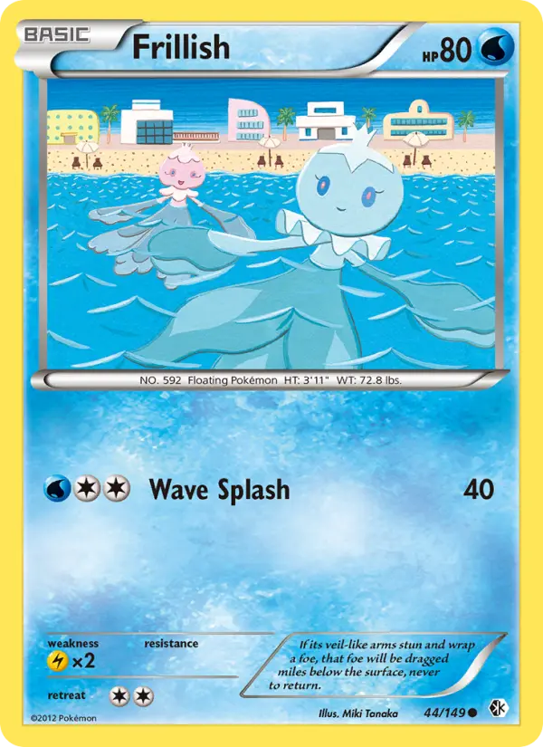 Frillish Common Pokemon card #44 from Boundaries Crossed