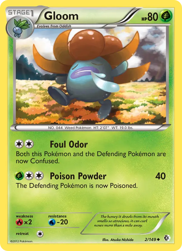 Gloom Uncommon Pokemon card #2 from Boundaries Crossed