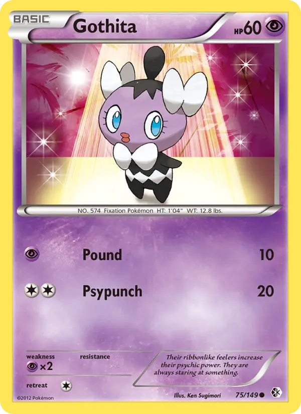 Gothita Common Pokemon card #75 from Boundaries Crossed