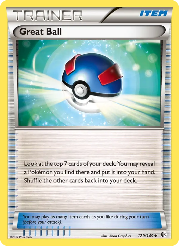 Great Ball Uncommon Pokemon card #129 from Boundaries Crossed