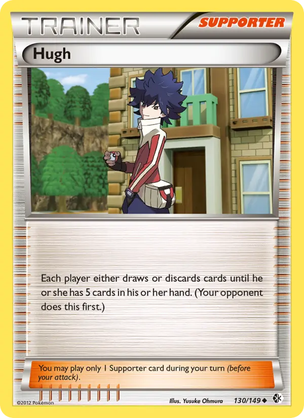 Hugh Uncommon Pokemon card #130 from Boundaries Crossed