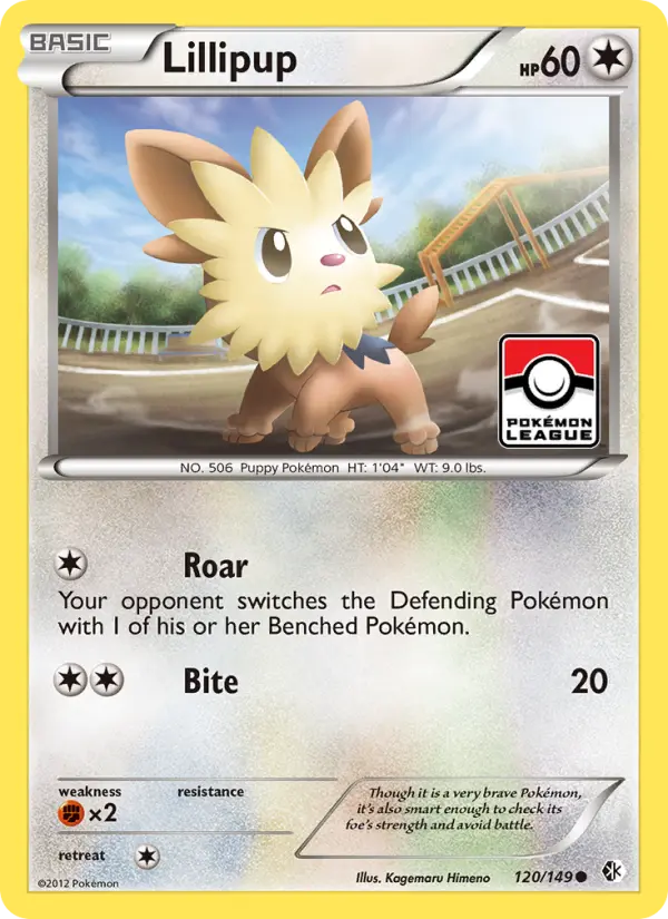 Lillipup Common Pokemon card #120 from Boundaries Crossed