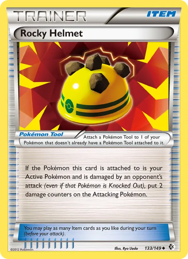 Rocky Helmet Uncommon Pokemon card #133 from Boundaries Crossed