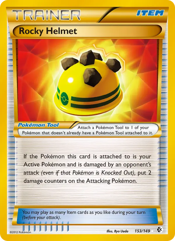Rocky Helmet Secret Rare Pokemon card #153 from Boundaries Crossed
