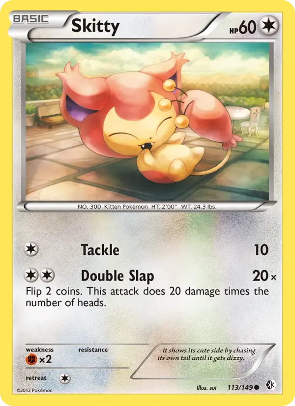 Skitty Common Pokemon card #113 from Boundaries Crossed