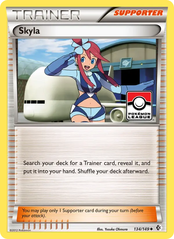 Skyla Uncommon Pokemon card #134 from Boundaries Crossed
