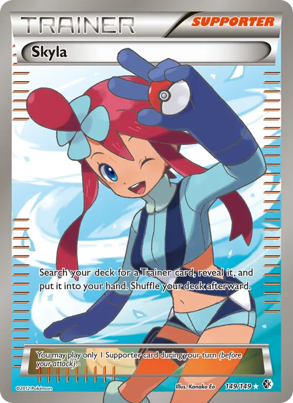 Skyla Ultra Rare Pokemon card #149 from Boundaries Crossed
