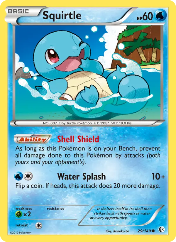 Squirtle Common Pokemon card #29 from Boundaries Crossed