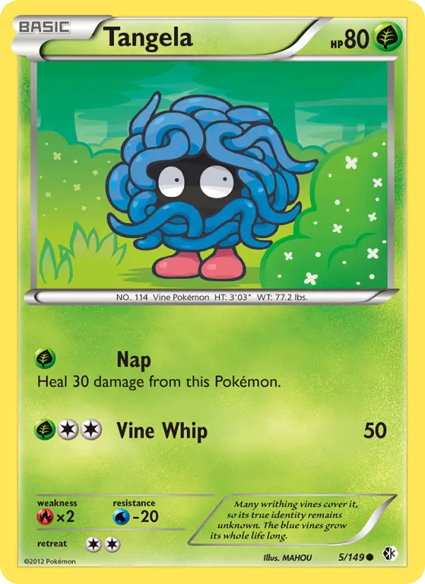 Tangela Common Pokemon card #5 from Boundaries Crossed