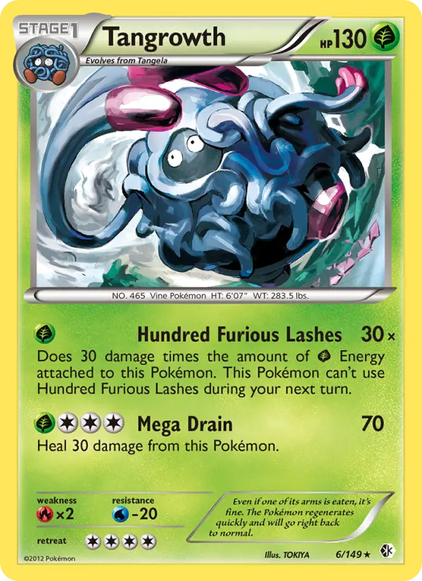 Tangrowth Rare Pokemon card #6 from Boundaries Crossed