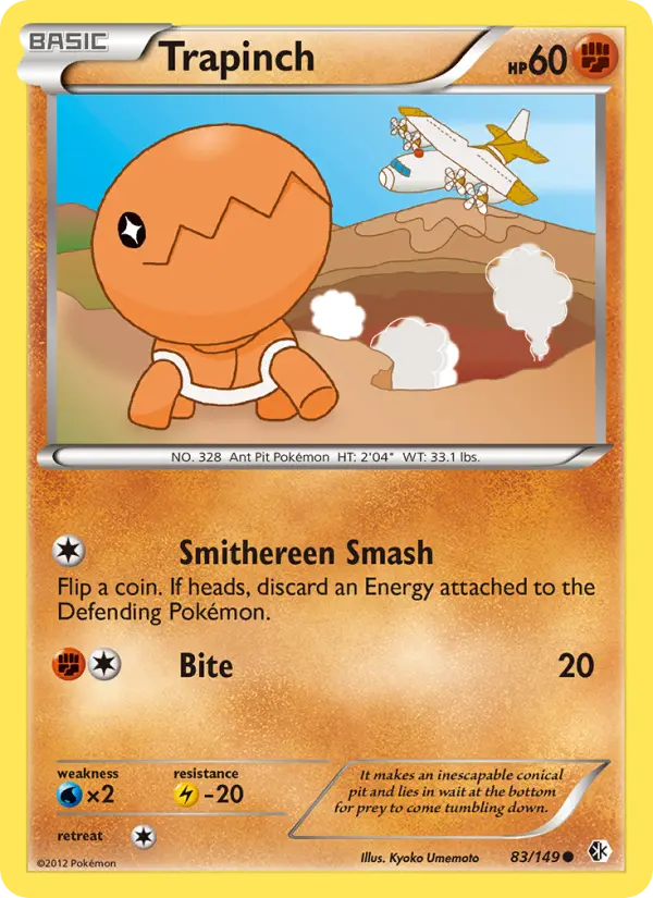 Trapinch Common Pokemon card #83 from Boundaries Crossed