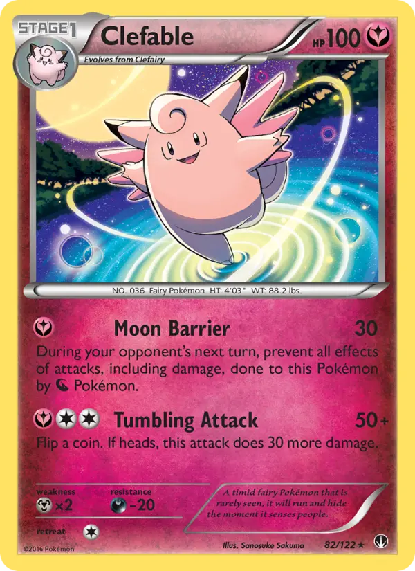 Clefable Rare Pokemon card #82 from BREAKpoint