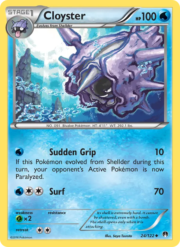 Cloyster Uncommon Pokemon card #24 from BREAKpoint