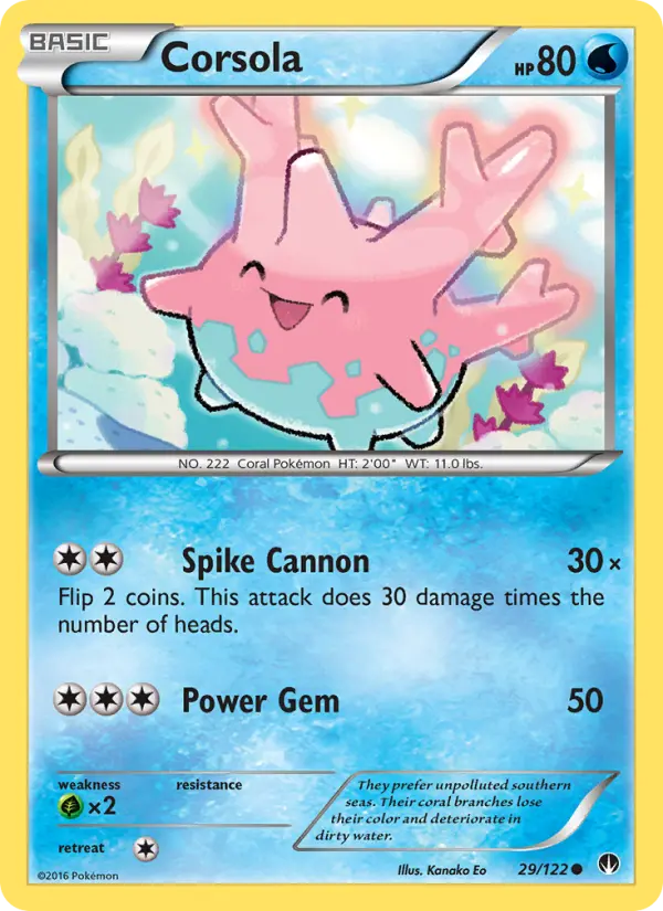 Corsola Common Pokemon card #29 from BREAKpoint