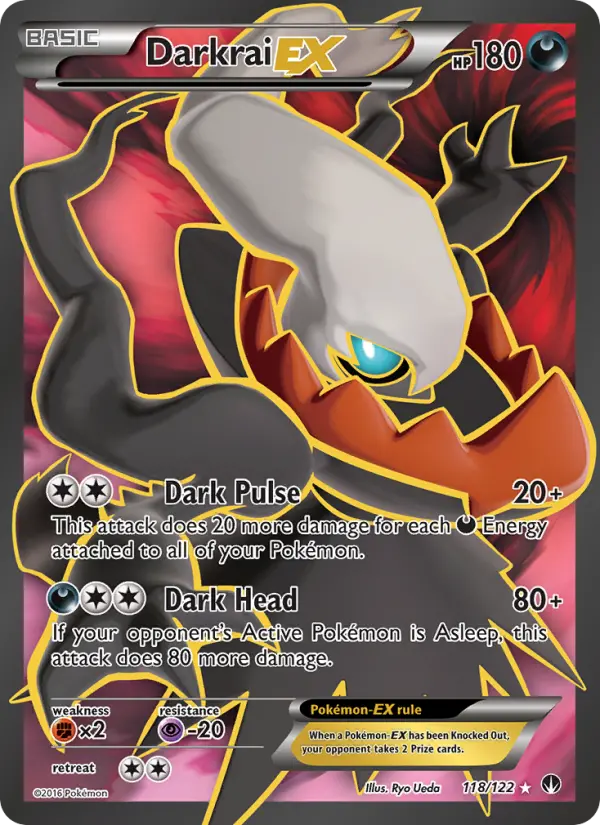 Darkrai EX Ultra Rare Pokemon card #118 from BREAKpoint
