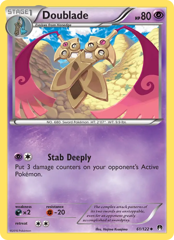 Doublade Uncommon Pokemon card #61 from BREAKpoint
