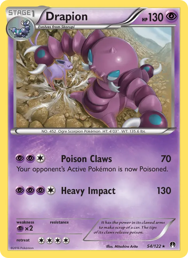 Drapion Rare Pokemon card #54 from BREAKpoint