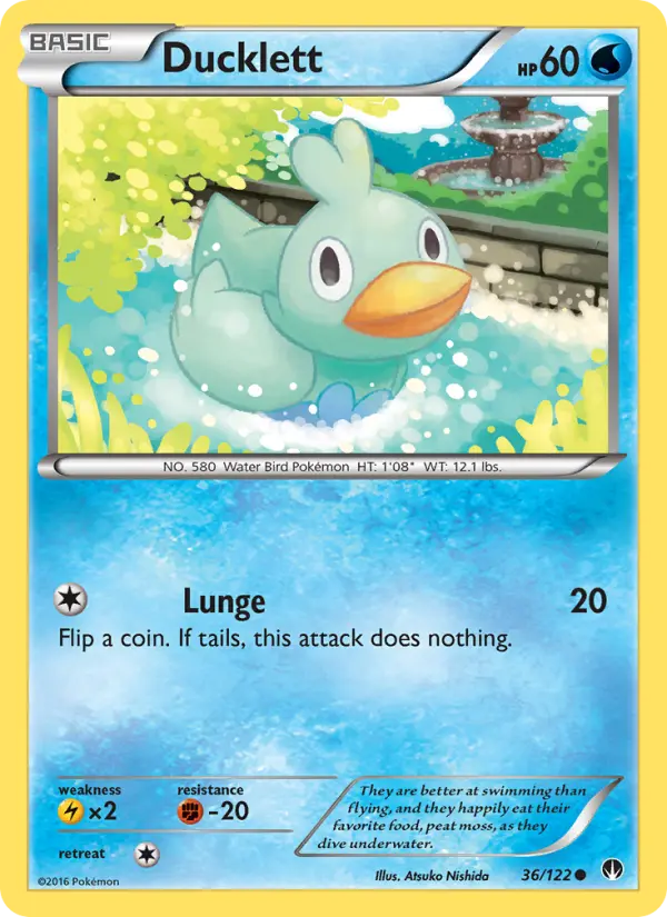 Ducklett Common Pokemon card #36 from BREAKpoint