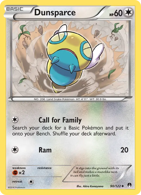 Dunsparce Uncommon Pokemon card #90 from BREAKpoint