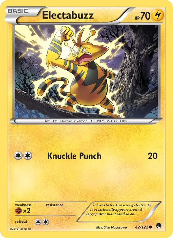 Electabuzz Common Pokemon card #42 from BREAKpoint