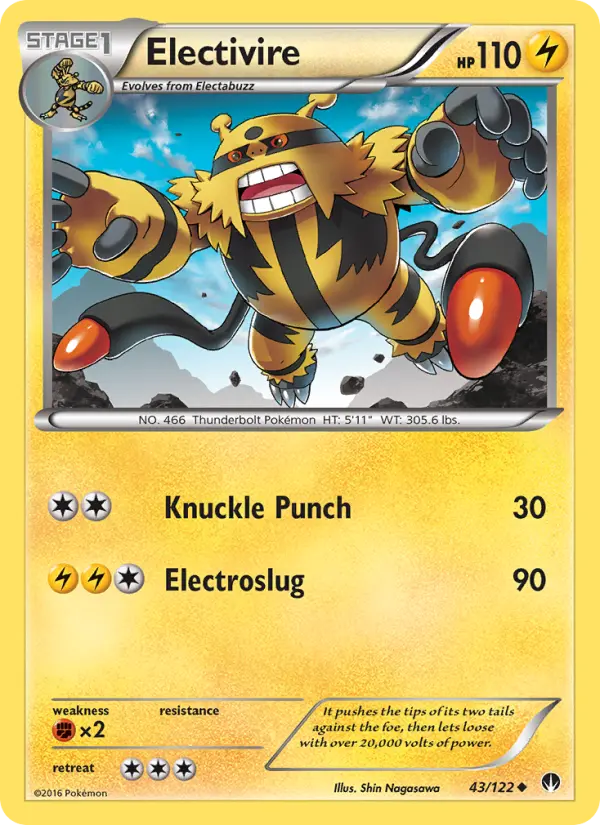 Electivire Uncommon Pokemon card #43 from BREAKpoint