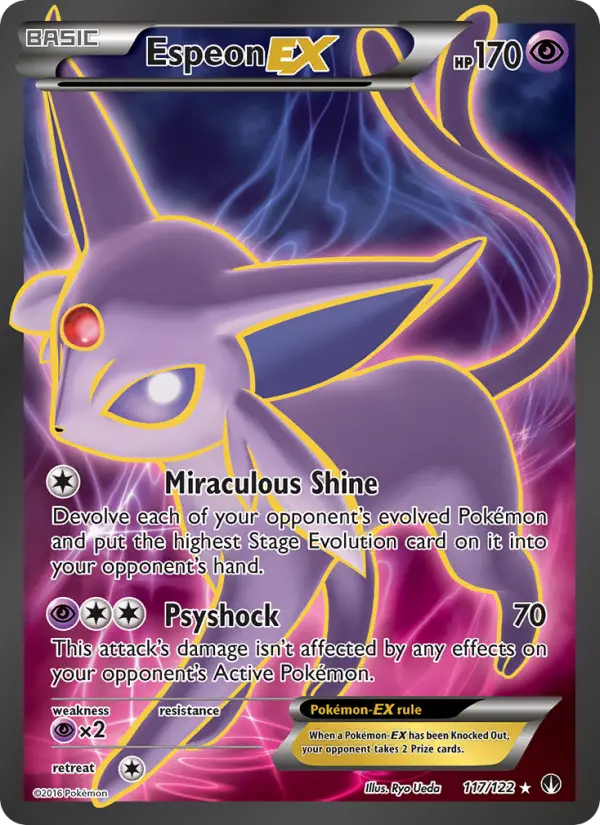 Espeon EX Ultra Rare Pokemon card #117 from BREAKpoint