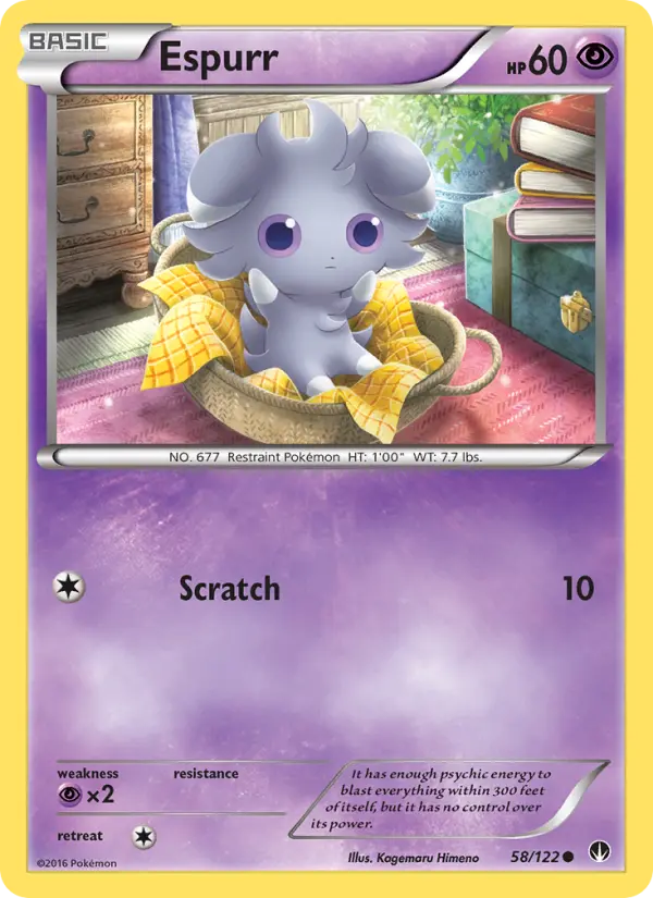 Espurr Common Pokemon card #58 from BREAKpoint