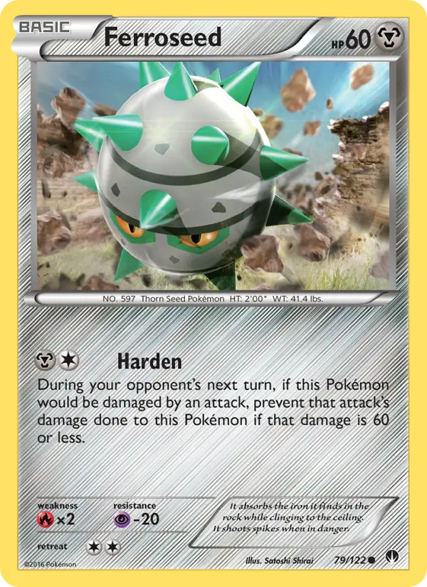 Ferroseed Common Pokemon card #79 from BREAKpoint