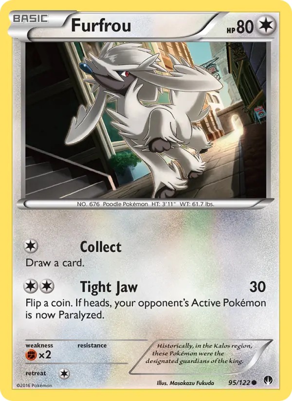 Furfrou Common Pokemon card #95 from BREAKpoint