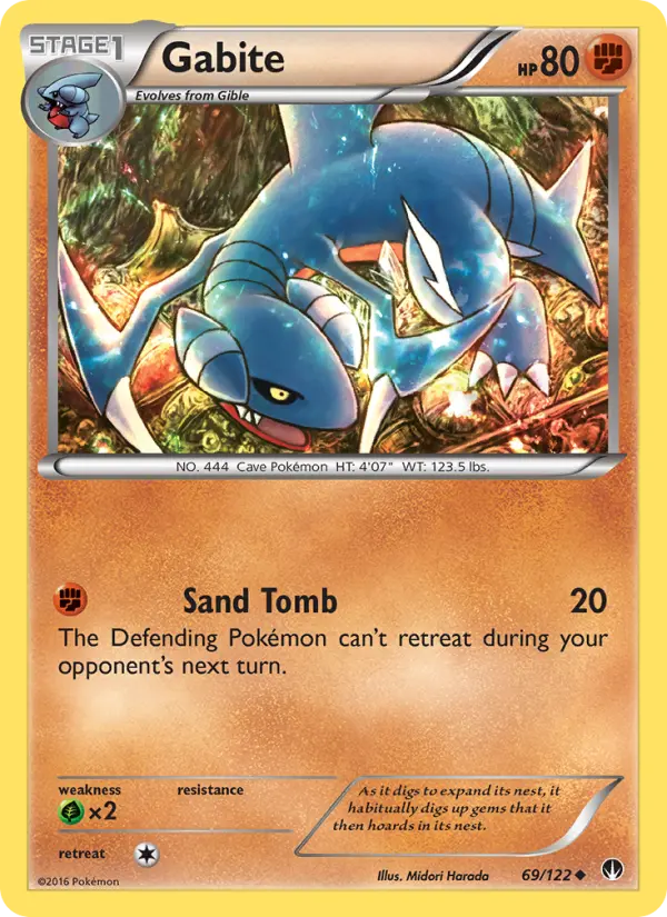 Gabite Uncommon Pokemon card #69 from BREAKpoint